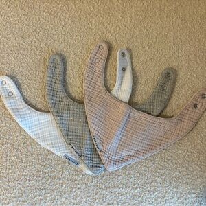 Set of Three Parachute Baby Bandana Bibs